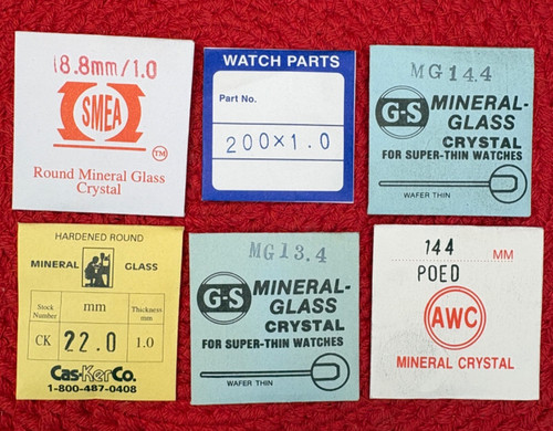 Vintage watch crystal rounds - vintage,