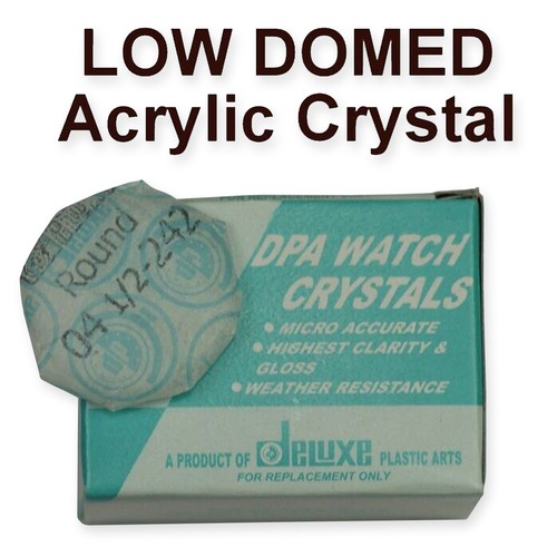 Low dome watch crystals - watch,