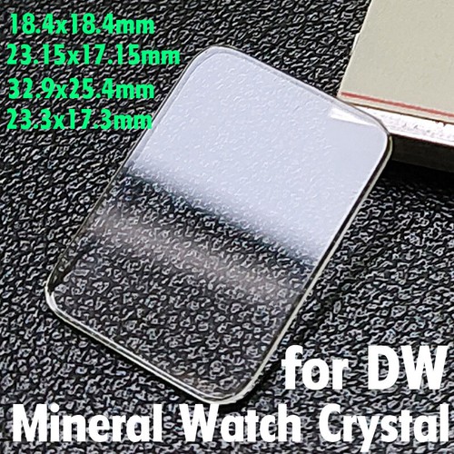 Flat square watch glass - flat,