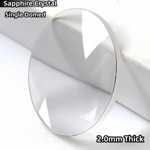 Sapphire single domed crystal - sapphire,